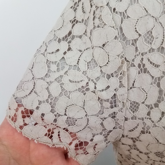 Talula Dress XS Gray Lace Scoop Short Sl… - Picture 2 of 8